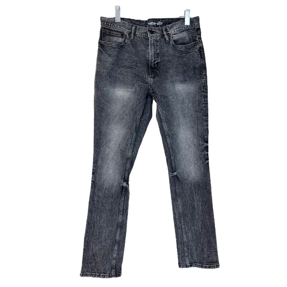 Old Navy Jeans Slim Fit Flex Stretch Black Gray Stone Wash Men’s Size 32x30